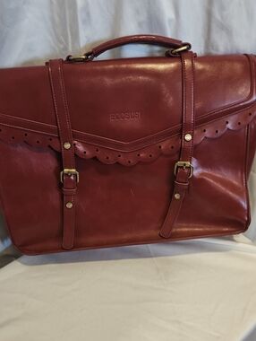 ECOSUSI Vintage "Love Briefcase"  15.5" Laptop Bag in  Wine Red